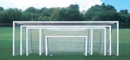 Soccer Goals on the field.