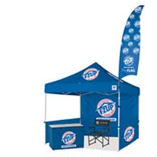 E-Z UP Eclipse II canopy with flag