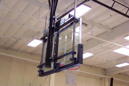 Glass Backboard with E-Z Slider Height Adjuster