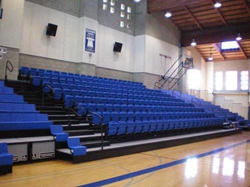 Telescoping Bleachers. Windward School, Los Angeles, Ca