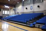 Indoor Bleachers. Motorized with Theater Seats. Windward School, Los Angeles, Ca