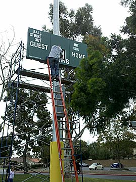 Scoreboard Installation Harvard Park